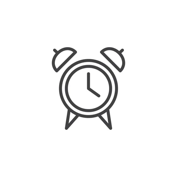Alarm Clock Line Icon Outline Vector Sign Linear Style Pictogram — Stock Vector