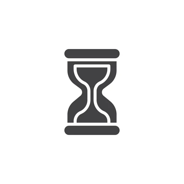 Вектор Пісочного Годинника Заповнений Плоский Знак Тверда Піктограма Ізольована Білому — стоковий вектор