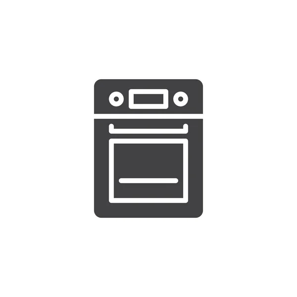 Oven Icon Vector Filled Flat Sign Solid Pictogram Isolated White — Stock Vector