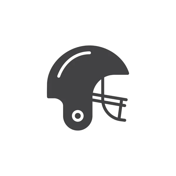 American Football Helm Symbol Vektor Gefüllte Flache Zeichen Solides Piktogramm — Stockvektor