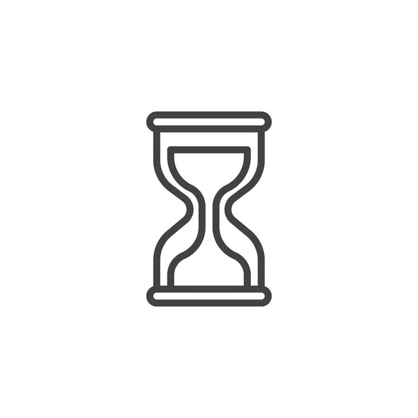 Sanduhr Liniensymbol Umrissvektorzeichen Lineares Piktogramm Auf Weiß Isoliert Zeitmanagement Symbol — Stockvektor