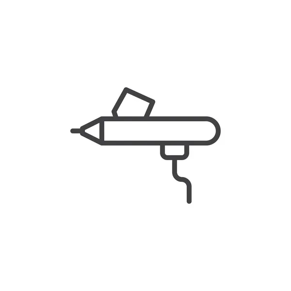 Αερογράφος Εικονίδιο Γραμμή Περίγραμμα Σημάδι Διάνυσμα Γραμμικό Στυλ Εικονόγραμμα Απομονωμένα — Διανυσματικό Αρχείο