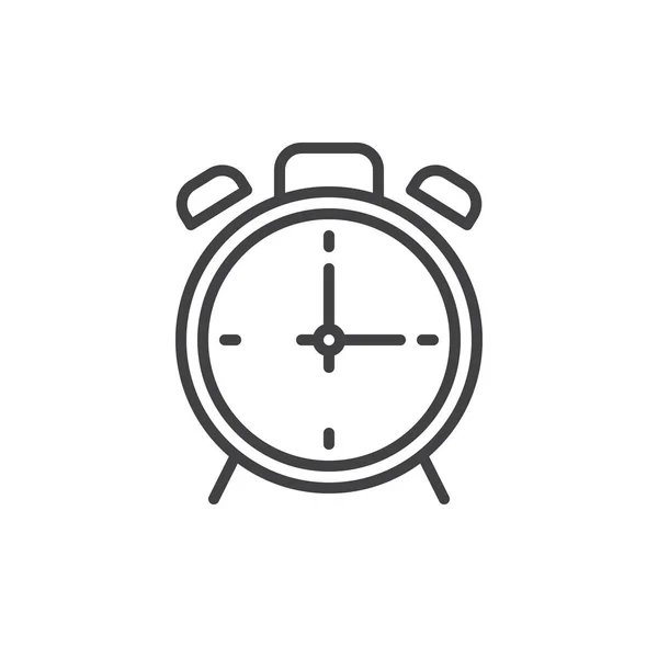 Icono Línea Reloj Alarma Signo Vector Contorno Pictograma Estilo Lineal — Archivo Imágenes Vectoriales
