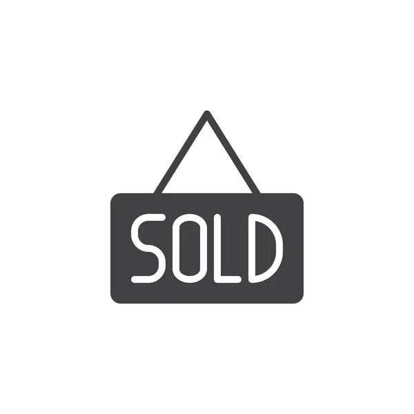 Sold House Icon Vector Filled Flat Sign Solid Pictogram Isolated — Stock Vector