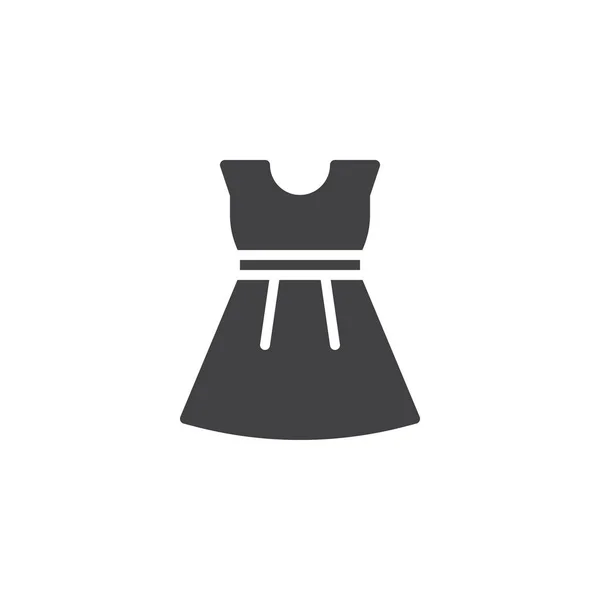 Sukienka Wektor Wypełnione Znak Płaskie Stałe Piktogram Białym Tle Symbol — Wektor stockowy