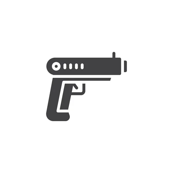 Vecteur Icônes Pistolet Panneau Plat Rempli Pictogramme Solide Isolé Sur — Image vectorielle