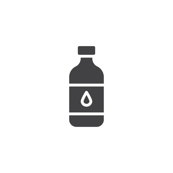 Vector Icono Botella Agua Signo Plano Lleno Pictograma Sólido Aislado — Vector de stock