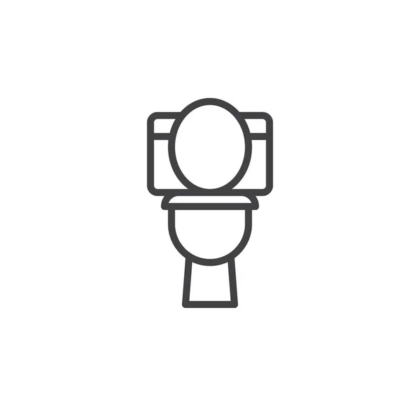 Toilettenschüssel Liniensymbol Umrissvektorzeichen Lineares Stilpiktogramm Auf Weiß Isoliert Symbol Logo — Stockvektor