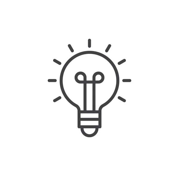 Premium Vector  Black isolated outline icon of light bulb on