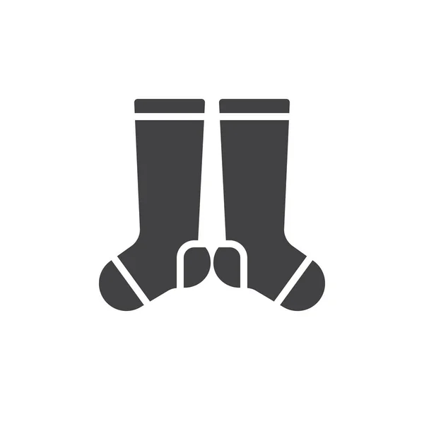 袜子图标向量 填充平面符号 在白色隔离的固体象形文字 徽标插图 — 图库矢量图片