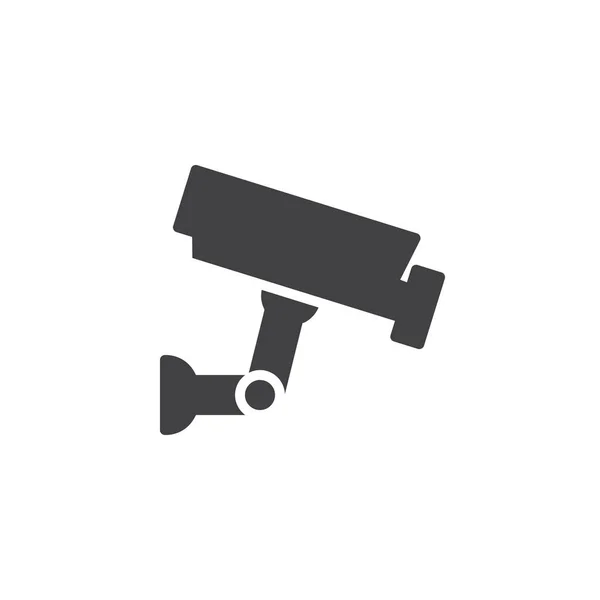 Cctv Vector Icono Cámara Lleno Signo Plano Pictograma Sólido Aislado — Vector de stock