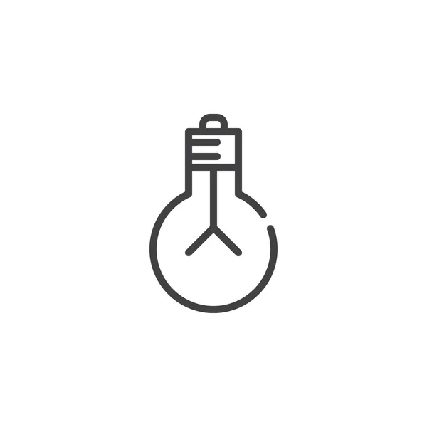 Light Bulb Ikon Disposition Vector Tecken Linjär Stil Piktogram Isolerade — Stock vektor