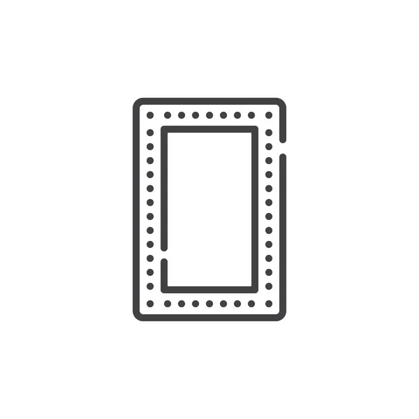 Макіяж Піктограма Лінії Дзеркала Контурний Векторний Знак Піктограма Лінійного Стилю — стоковий вектор