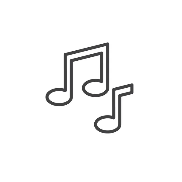 Значок Музыкальной Линии Контур Векторного Знака Пиктограмма Линейного Стиля Выделенная — стоковый вектор