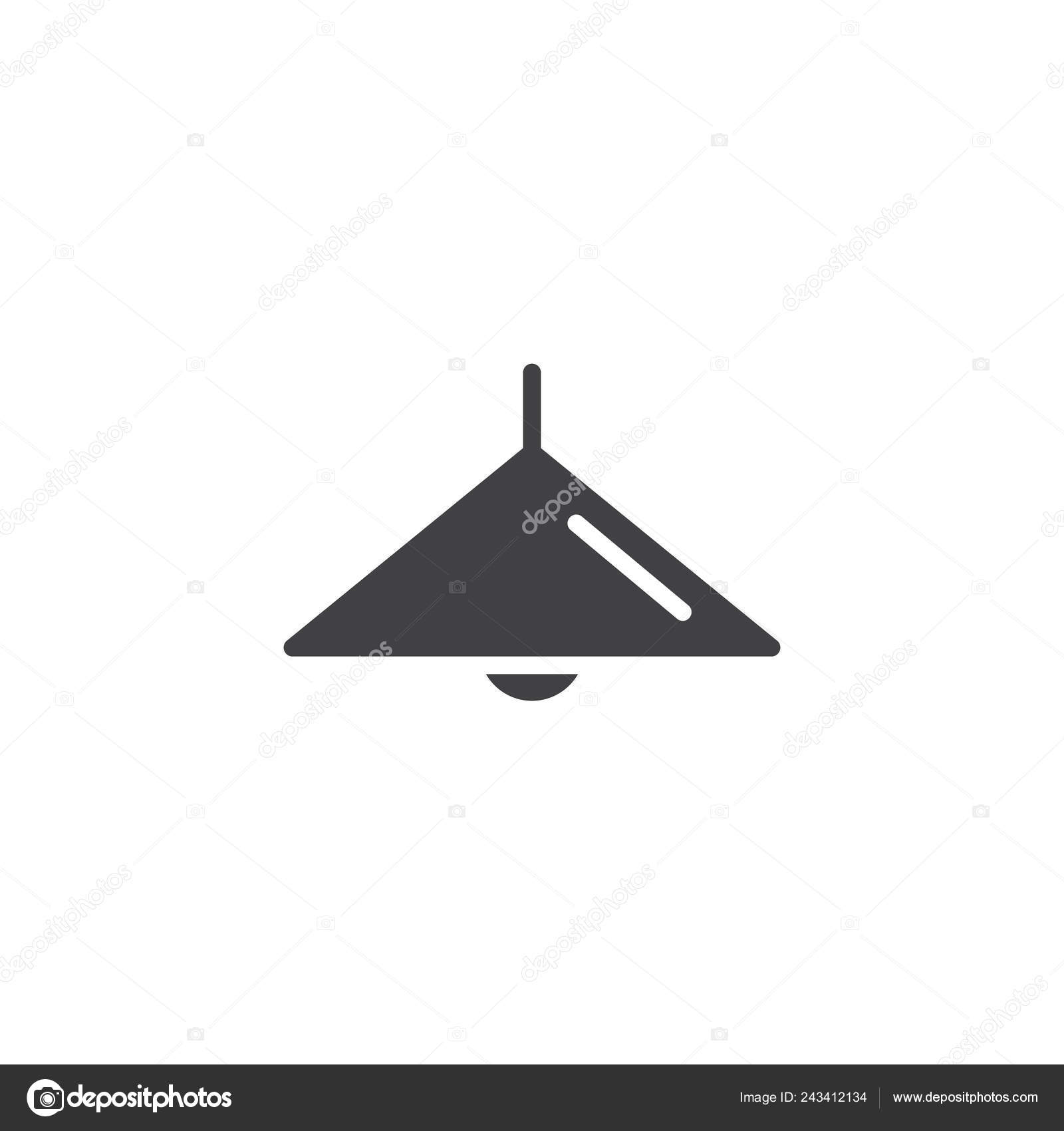 Lamp Icon Vector Filled Flat Sign Solid Pictogram Isolated