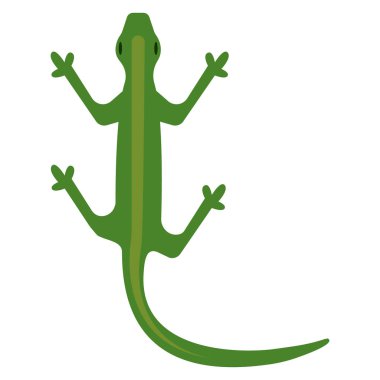 Kertenkele vahşi hayvan düz simgesi, vektör işareti, renkli sembol üzerinde beyaz izole. Sembol, logo illüstrasyon. Düz stil tasarım