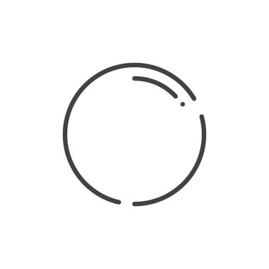 Kuru Temizleme satırı simgesi, Anahat vektör işareti, doğrusal stil piktogram izole beyaz. Sembol, logo illüstrasyon. Düzenlenebilir kontur