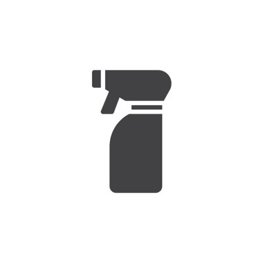 Sprey simge vektör, dolu düz işareti, üzerinde beyaz izole katı piktogram. Sembol, logo illüstrasyon.