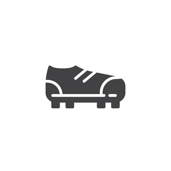 足球靴图标向量 填充平面标志 固体象形文字隔离在白色 徽标插图 — 图库矢量图片