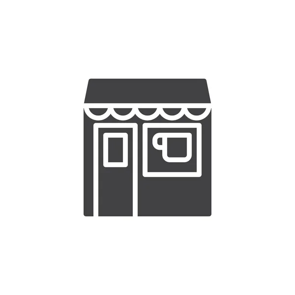 Coffee Shop Vektorové Ikony Plný Plochý Znamení Solidní Piktogram Izolované — Stockový vektor