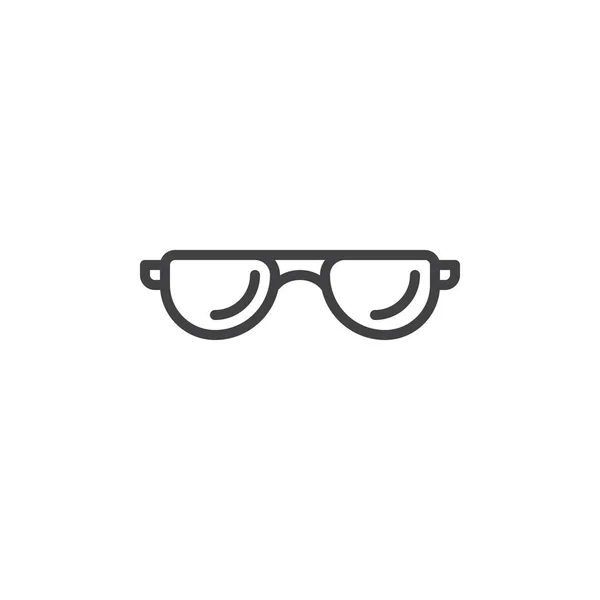 Szemüveg Ikonján Szerkezeti Vektor Jele Lineáris Stílusú Piktogram Elszigetelt Fehér — Stock Vector