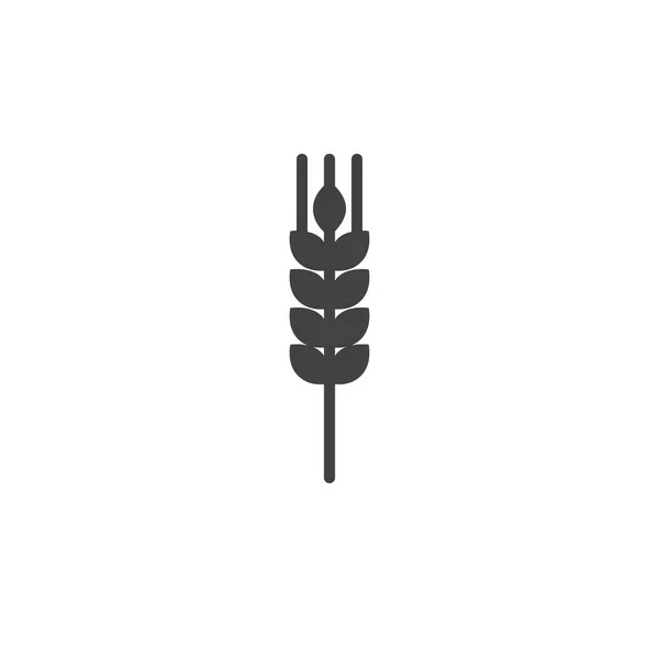 小麦のアイコン ベクトルはいっぱいフラット記号 白で隔離固体のピクトグラムです シンボル ロゴの図 — ストックベクタ