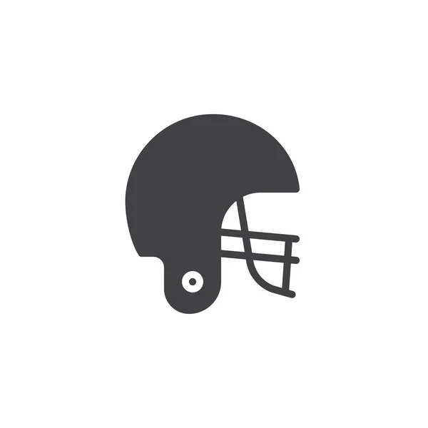 美式足球头盔图标向量 填充平面符号 在白色上隔离的固体象形文字 徽标插图 — 图库矢量图片
