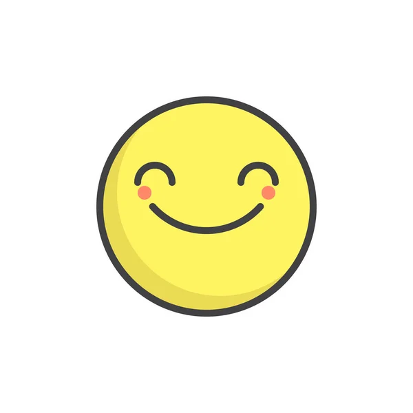 Χαμογελαστό Πρόσωπο Χαμογελαστό Εικονίδιο Διάρθρωσης Φατσούλα Που Γεμίζουν Μάτια Σημάδι — Διανυσματικό Αρχείο