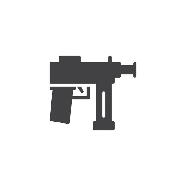 Automatická Zbraň Vektorové Ikony Plný Plochý Znamení Solidní Piktogram Izolované — Stockový vektor
