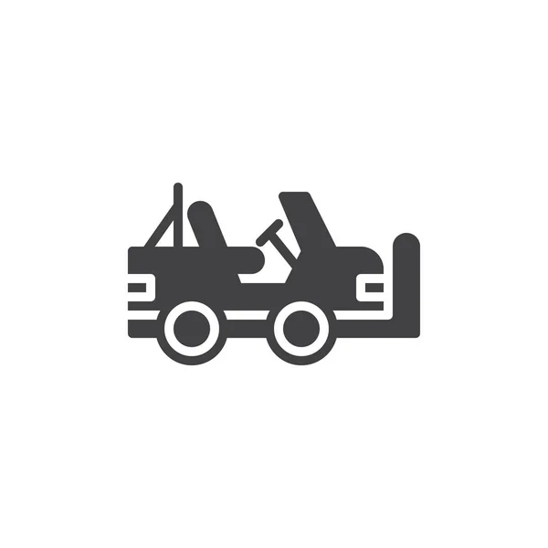 Vehículo Militar Vector Icono Lleno Signo Plano Pictograma Sólido Aislado — Vector de stock