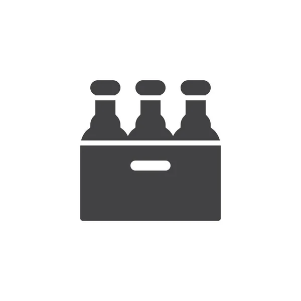 Pivo Vektorové Ikonu Případu Plný Plochý Znamení Solidní Piktogram Izolované — Stockový vektor