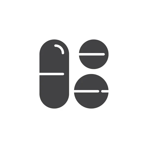 Sleeping Pill Icon Vector Filled Flat Sign Solid Pictogram Isolated — Stock Vector