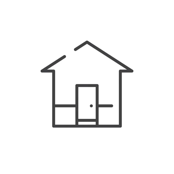 Home Line Icon Outline Vektorzeichen Piktogramm Linearen Stil Isoliert Auf — Stockvektor