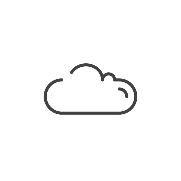 Cloud Lijn Pictogram Schetsen Van Vector Teken Lineaire Stijl Pictogram — Stockvector