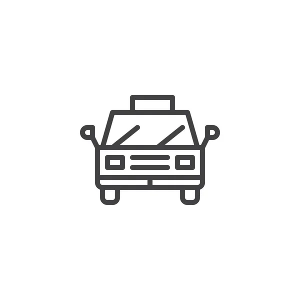 Icono Línea Taxi Signo Vector Contorno Pictograma Estilo Lineal Aislado — Vector de stock