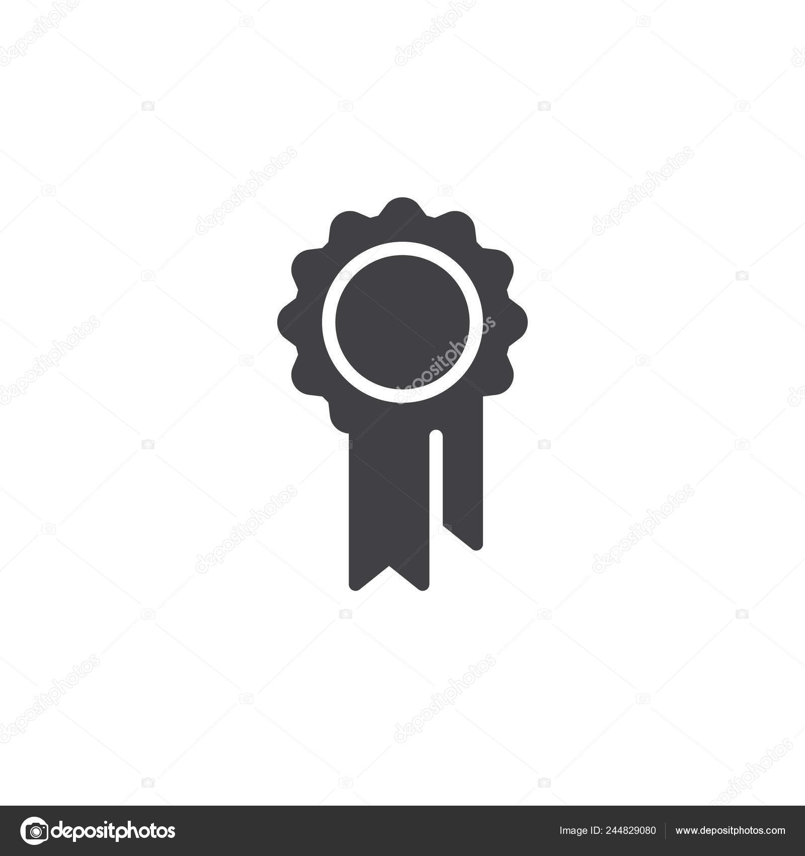 Quality Certificate Icon Vector Filled Flat Sign Solid Pictogram
