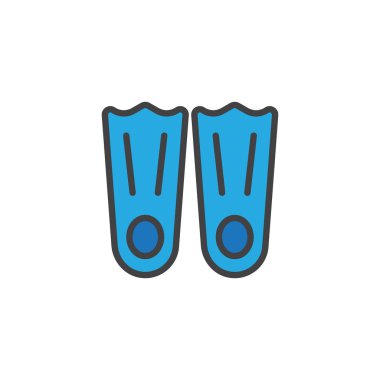 Palet yüzme anahat simgesini, çizgi vektör işareti, üzerinde beyaz izole doğrusal renkli sembol dolu. Palet sembolü, logo illüstrasyon. Piksel mükemmel vektör grafikleri