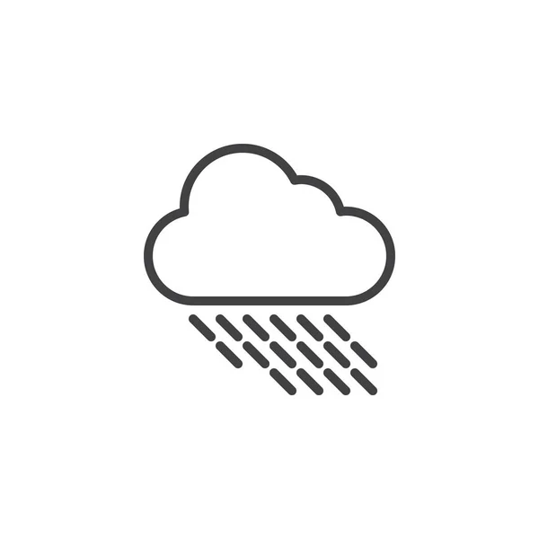 Icono Del Contorno Nube Hailstorm Signo Estilo Lineal Para Concepto — Vector de stock