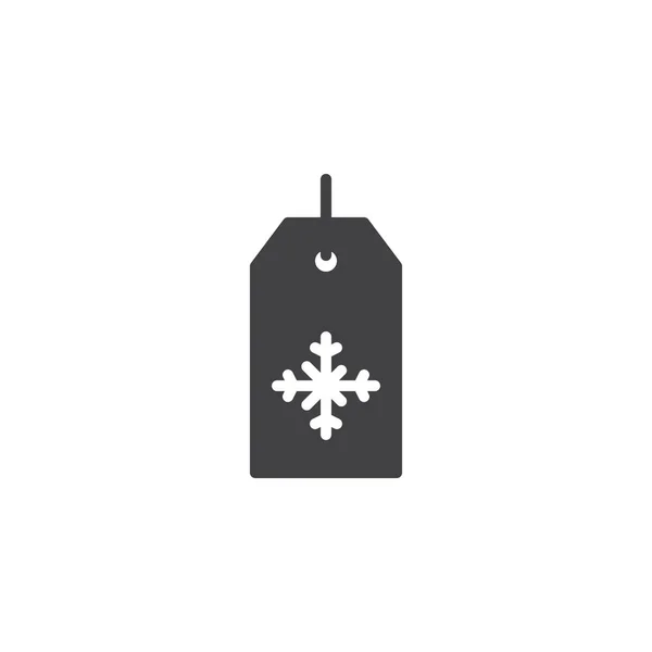 Prijskaartje Seizoen Winter Verkoop Label Met Sneeuwvlok Pictogram Vector Vol — Stockvector