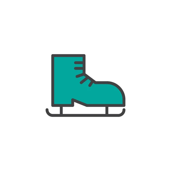 Ice Skating Shoes Filled Outline Icon Line Vector Sign Linear — Stock Vector