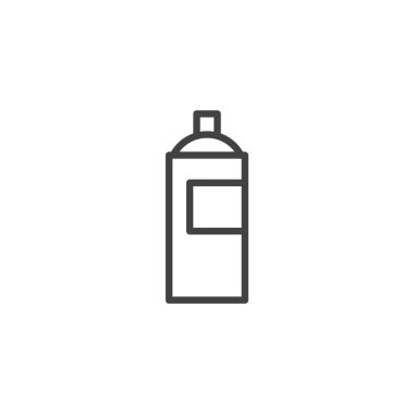 Grafiti sprey satır simgesi, Anahat vektör işareti, üzerinde beyaz izole doğrusal stil piktogram. Sembol, logo illüstrasyon. Düzenlenebilir kontur