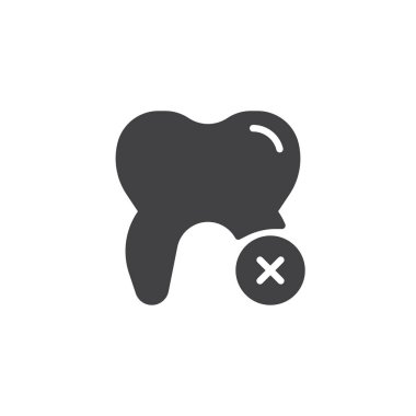 Diş simge vektör, dolu düz işareti, üzerinde beyaz izole katı piktogram kaldırın. Sembol, logo illüstrasyon.