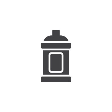 Grafiti sprey simge vektör, düz işareti, üzerinde beyaz izole katı piktogram dolu. Sembol, logo illüstrasyon.