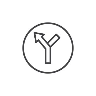 Gezinti ok satırı simgesi, Anahat vektör işareti üzerinde beyaz izole doğrusal stil piktogram. Sol yön sembolü, logo illüstrasyon kapatmak. Düzenlenebilir kontur