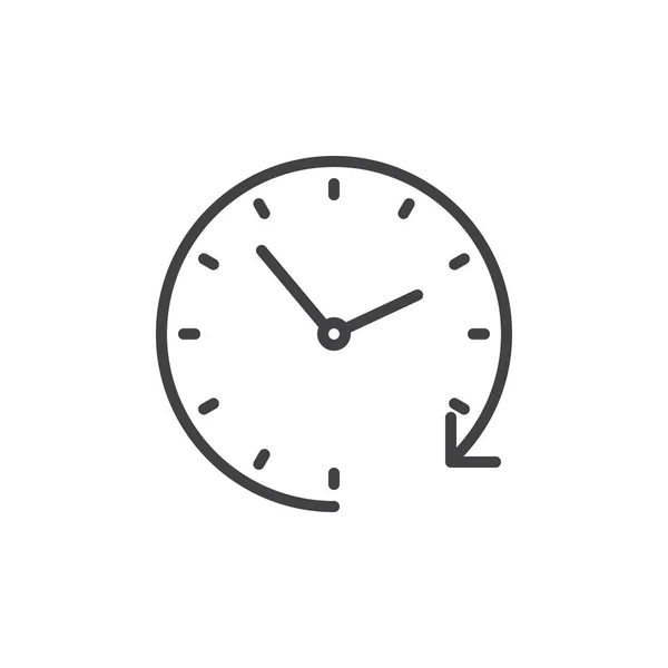 Icono Línea Tiempo Paso Signo Vector Contorno Pictograma Estilo Lineal — Vector de stock