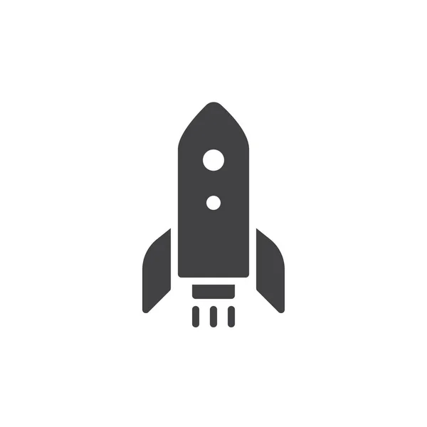 Icono Lanzamiento Cohetes Vector Signo Plano Lleno Pictograma Sólido Aislado — Vector de stock
