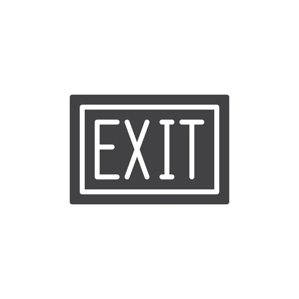 Exit Icon Vector Filled Flat Sign Solid Pictogram Isolated White — Stock Vector