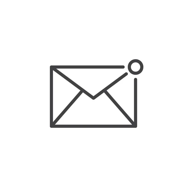 Neu Icon Für Eingehende Mails Umrissvektorzeichen Lineares Piktogramm Auf Weiß — Stockvektor