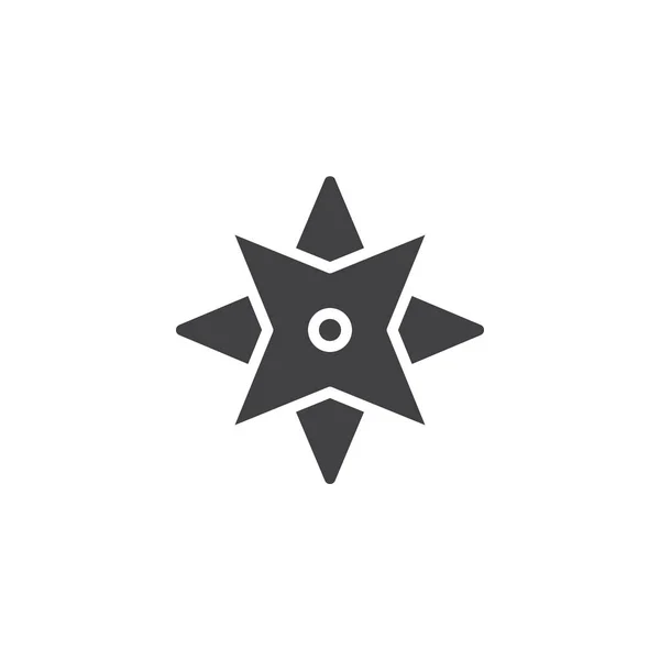 Windrose Symbolvektor Gefülltes Flaches Schild Solides Piktogramm Auf Weiß Isoliert — Stockvektor