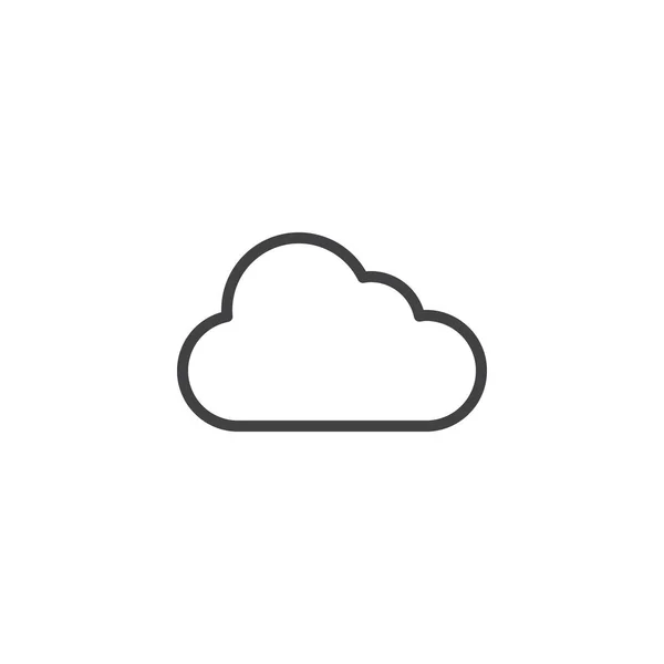 Icono Contorno Nube Signo Estilo Lineal Para Concepto Móvil Diseño — Vector de stock